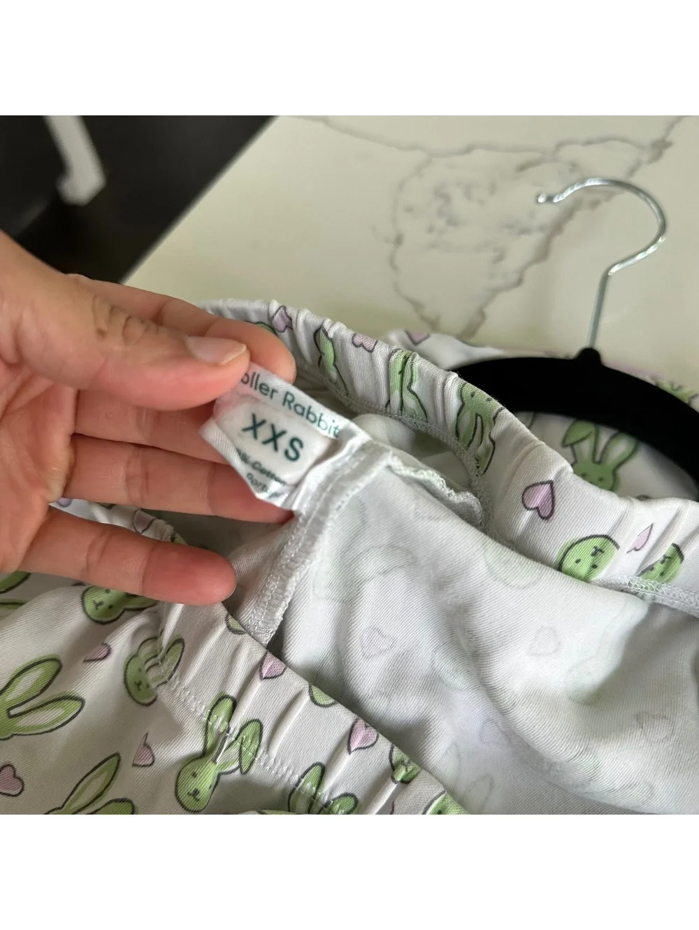 Roller Rabbit Mint Love Bunnies Polo Short PJ Pajama Set Size XXS